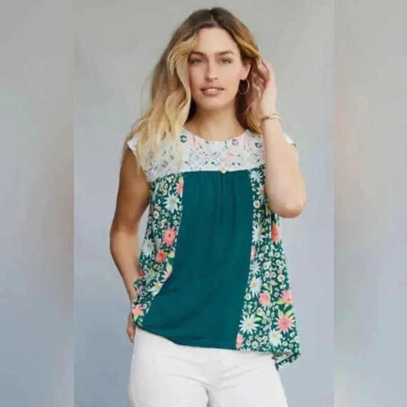 Oversized women’s small modal lace Matilda Jane boho top - Picture 1 of 5
